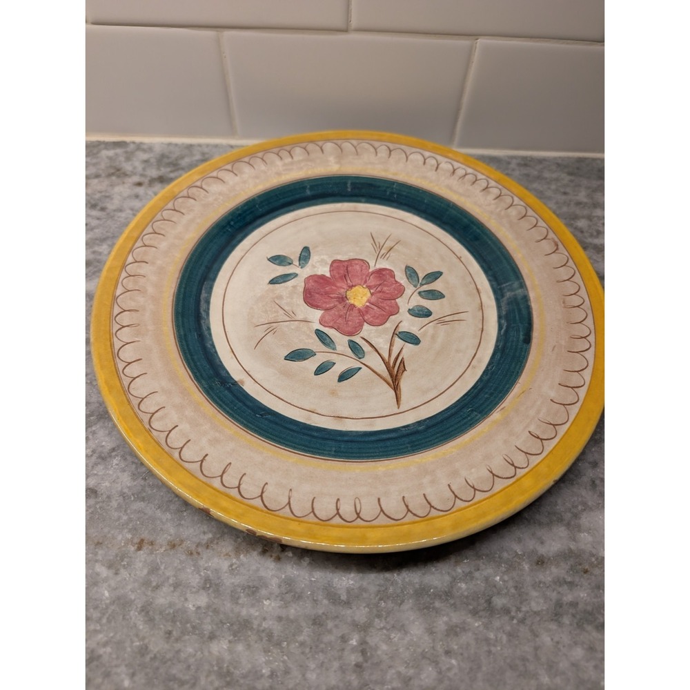 Stangl Pottery Terra Rose Garden‎ Flower Pink 10 Inch Plate NJ USA